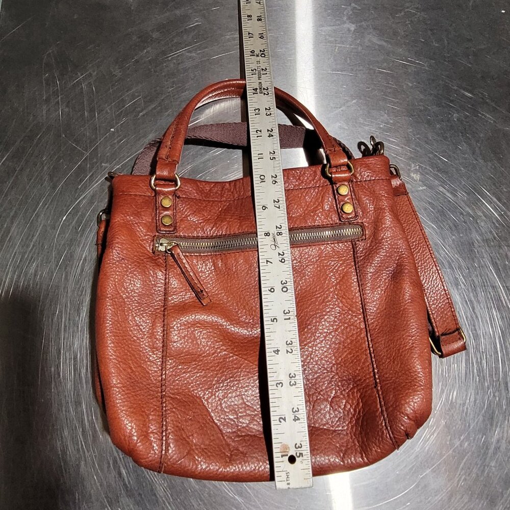 BEAUTIFULLY DISTRESSED VTG AMERICAN LEATHER CO. BROWN CROSSBODY BAG PURSE EUC - Picture 13 of 16